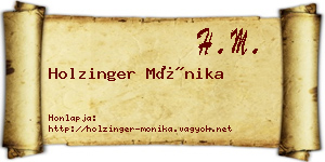 Holzinger Mónika névjegykártya